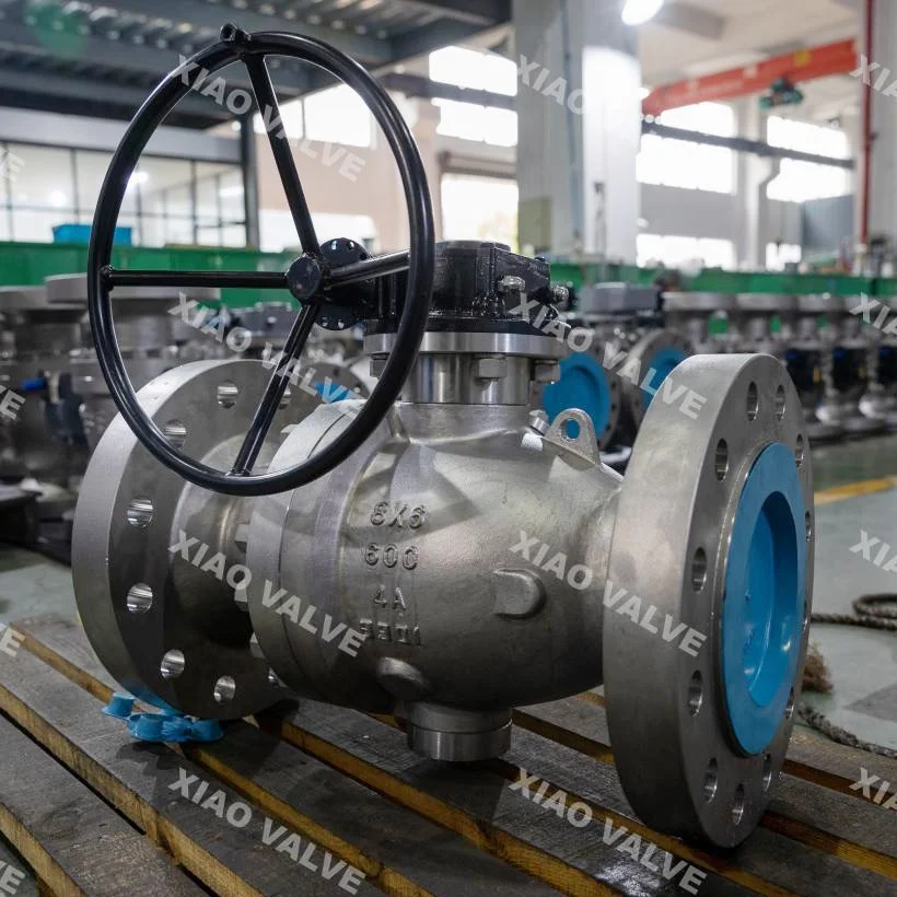 Industrial Cast trunnion ball valve